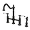 Kingston Brass KS1275BPLBS Bel-Air Bridge Kitchen Faucet W/ Brass Sprayer, Bronze KS1275BPLBS - alternate 1